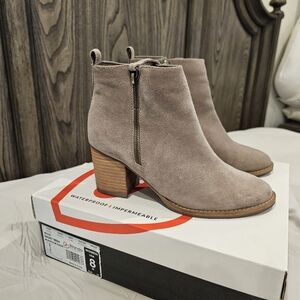 Blondo Nova Mushroom Waterproof Suede Ankle Boots